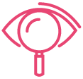 Ilustración de lupa con ojo